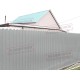 Профнастил фигурный C8 - 0,45 ПЭ с пленкой RAL 9006 бело-алюминиевый.