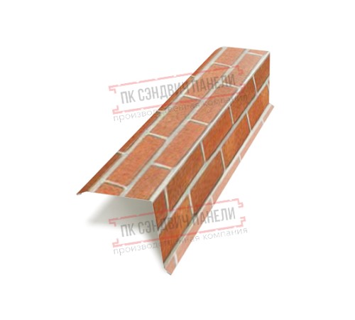 Планка торцевая 95х120х2000 ECOSTEEL-Кирпич-0.5