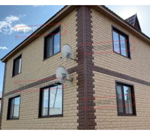 Угловой элемент для термопанели White Hills Терамо Брик II Т364-45, толщина панели 60 мм