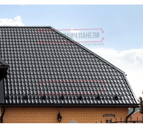 Металлочерепица Классик RAL7024 Полиэстер-0,45