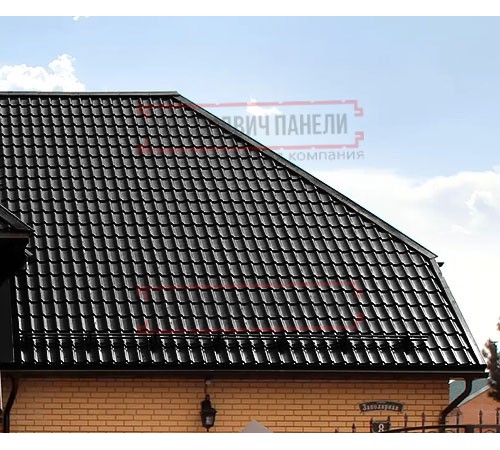 Металлочерепица Классик RAL9005 Velur-0,5