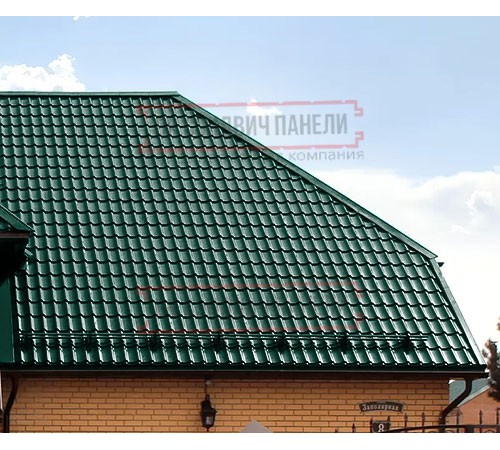 Металлочерепица Классик RAL6005 Velur-0,5