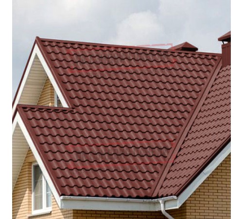 Металлочерепица Кредо RAL3009 Satin-0,5