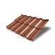 Металлочерепица модульная Квинта Uno 3D RAL8004 Satin Мatt-0,5