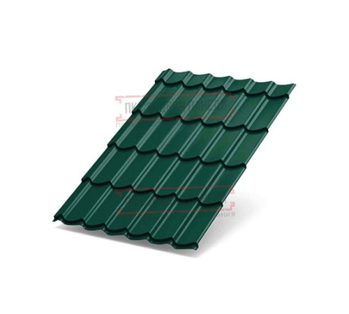 Металлочерепица Макси RAL6005 Norman-0.5