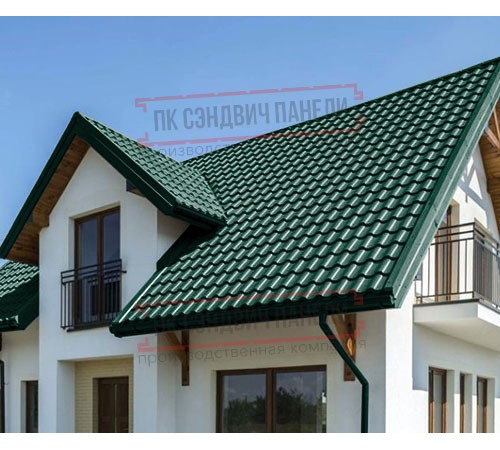 Металлочерепица Монтекристо-SL RAL6005 Viking E-0.5
