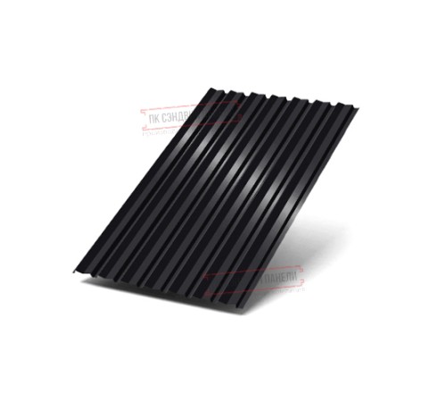 Профилированный лист С-15-1190-0.5 (с гранью) (Rooftop Matte) RAL 9005