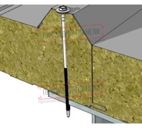 Саморез для сэндвич-панели 14X150 диаметр 5,5