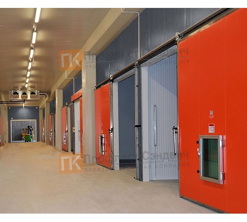 Сэндвич-панель для холодильных камер с минеральной ватой, ширина 1200 мм, толщина 100 мм, 0.5/0.5, RAL7024