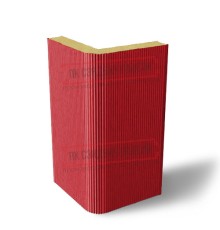 Угловая сэндвич-панель вертикальная из пенополиизоцианурата, 0.5/0.5, ширина 1200 мм, толщина 40 мм, RAL3020