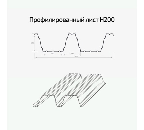 Профлист Н200-840 Оцинкованный-1.8