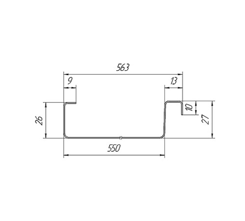 Продольно гнутый фальц гладкий 0,5 RAL 6005 Quarzit