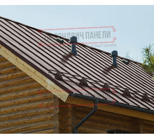 Фальц двойной стоячий Line 0,5 Satin RAL8017 шоколад с пленкой на замках