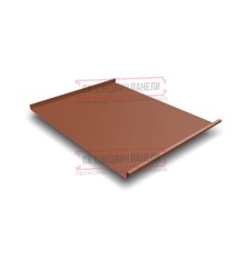 Фальц двойной стоячий 0,45 Drap RAL8004 терракота с пленкой на замках