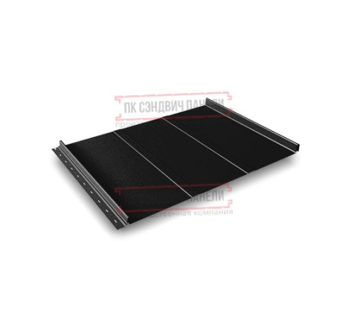Кликфальц Line 0,45 Drap ST RAL9005 черный с пленкой на замках