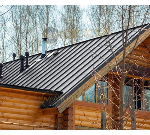 Кликфальц Line 0,5 Satin RAL7024 мокрый асфальт с пленкой на замках