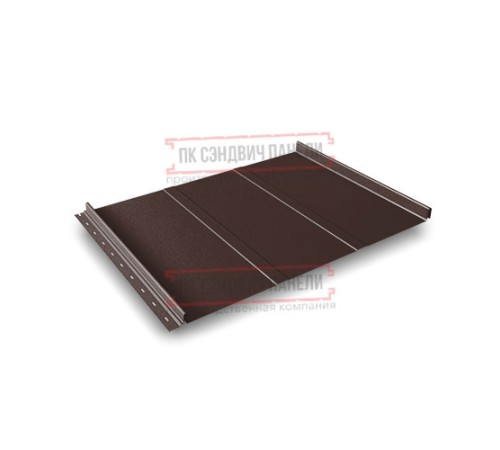 Кликфальц Line 0,5 Velur RAL8017 шоколад с пленкой на замках