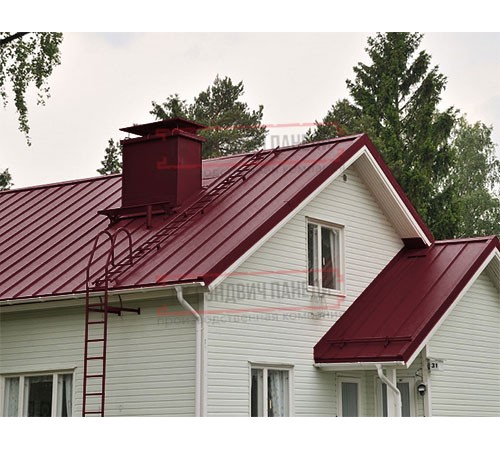 Кликфальц 0,45 Drap RAL3005 красное вино с пленкой на замках