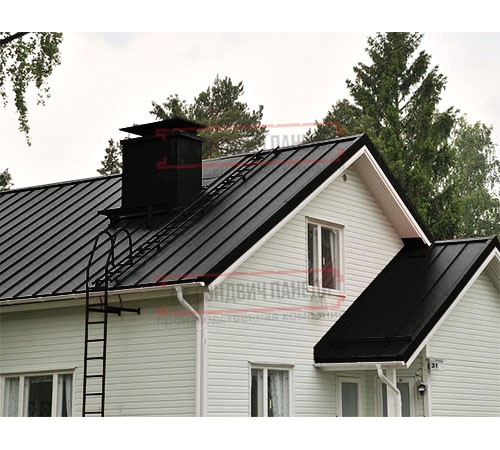 Кликфальц GL 0,5 Rooftop Matte RAL9005 черный с пленкой
