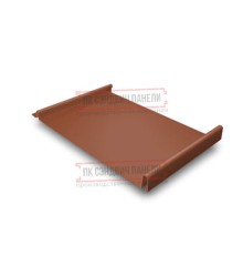 Кликфальц 0,5 Satin Мatt RAL8004 терракота с пленкой на замках