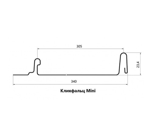 Кликфальц mini 0,5 Satin RAL8004 терракота с пленкой на замках