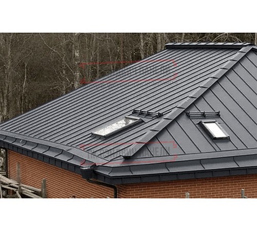 Кликфальц Pro 0,5 Rooftop Matte RAL7024 мокрый асфальт с пленкой на замках