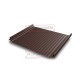 Кликфальц Pro Gofr 0,5 Quarzit lite RAL8017 шоколад с пленкой на замках
