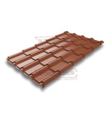 Металлочерепица Камея RAL8004 Satin Matt-0.5