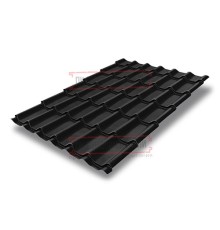 Металлочерепица классик плюс RAL9005 Velur20-0.5
