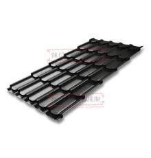 Металлочерепица Квинта плюс RAL9005 Velur-0.5