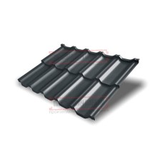 Металлочерепица модульная Квинта Uno 3D RAL7016 Quarzit PRO Matt-0,5