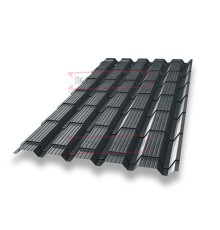 Металлочерепица Монкатта RAL7016 Velur-0,5
