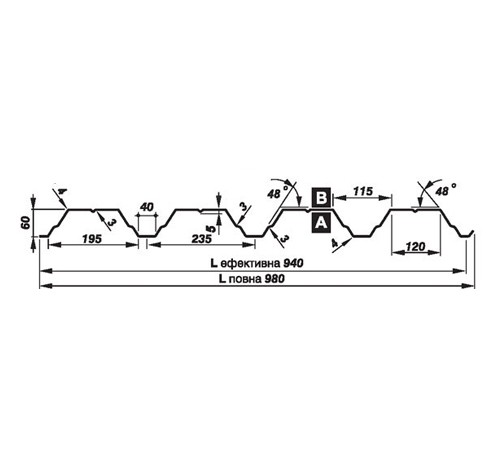 Перфорированный профнастил Т60-1,1 Полиэстер-М