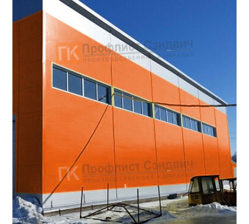 Сэндвич панели гладкие с пенополиизоциануратом, ширина 1200 мм, толщина 60 мм, 0.5/0.5, RAL2004