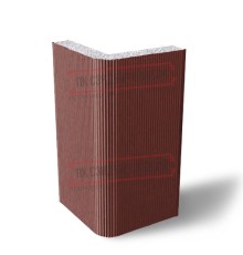 Угловая сэндвич-панель вертикальная из пенополистирола, 0.5/0.5, ширина 1200 мм, толщина 250 мм, RAL3009