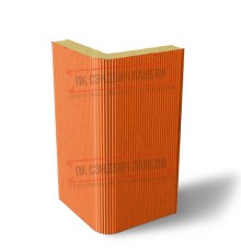 Угловая сэндвич-панель вертикальная из пенополиизоцианурата, 0.5/0.5, ширина 1200 мм, толщина 220 мм, RAL2004