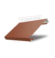 Ламель лицевая 125 Texas стартовая/финишная для калиток и ворот 0,45 Drap RAL 8004 терракота