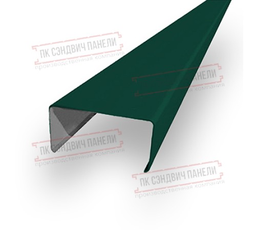 Декоративная планка П - 60х30, ПЭ, Ral 6005 - 0,4мм