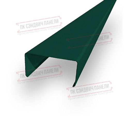 Декоративная планка П - 60х30, двухсторонний ПЭ, Ral 6005 - 0,45мм